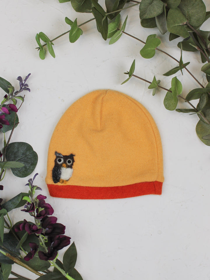 Owl Cashmere Hat - Child