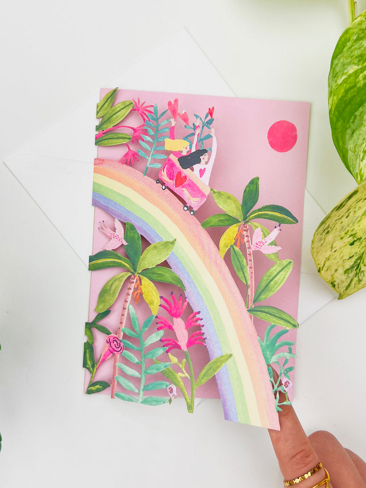 Rainbow Women Lasercut Celebration Card