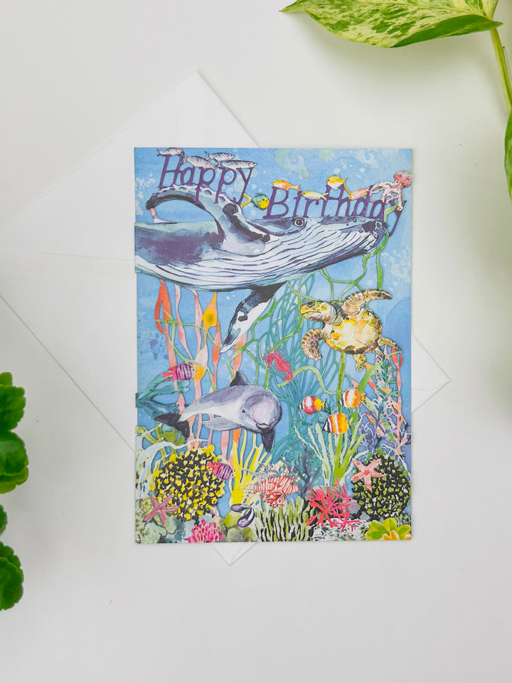 Oceana  Lasercut Birthday Card