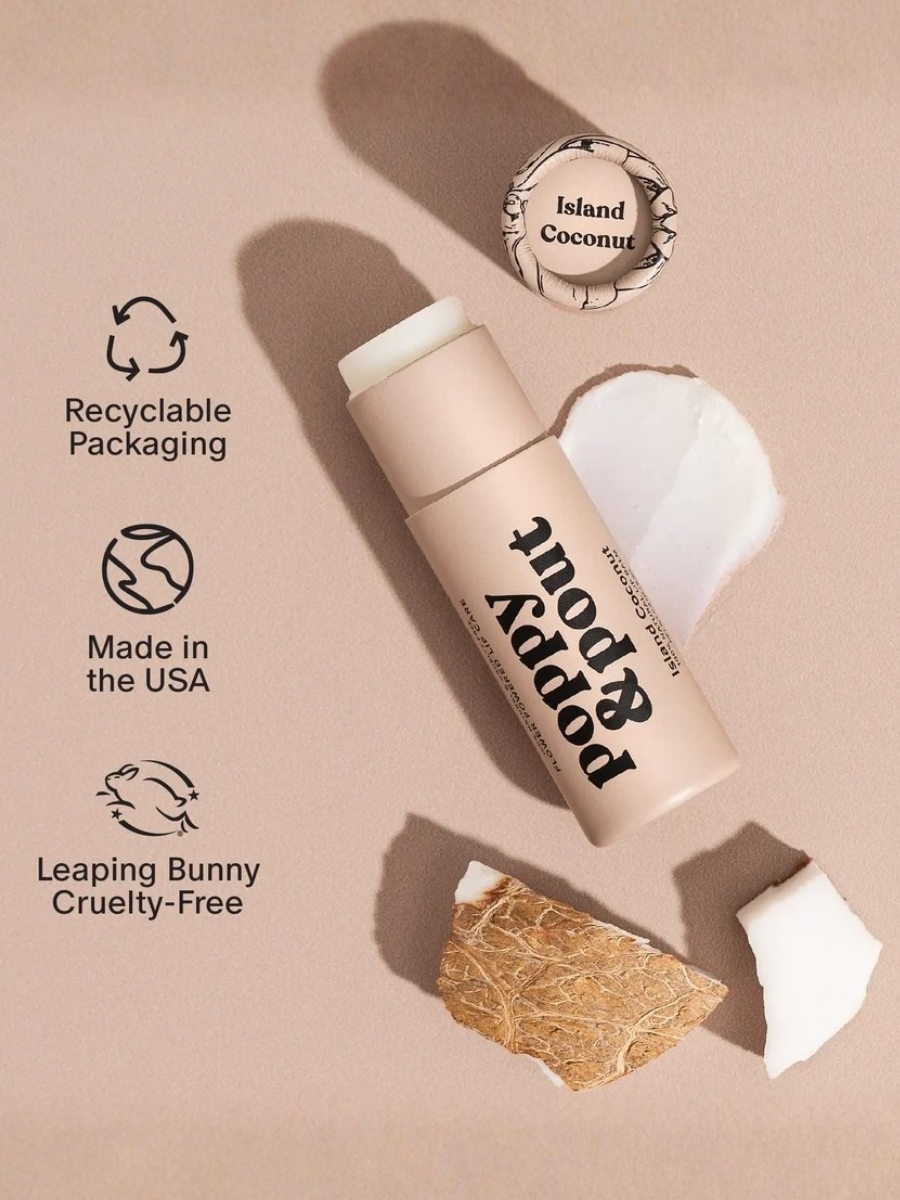 Poppy &amp; Pout Natural Lip Balm – Handmade in the USA