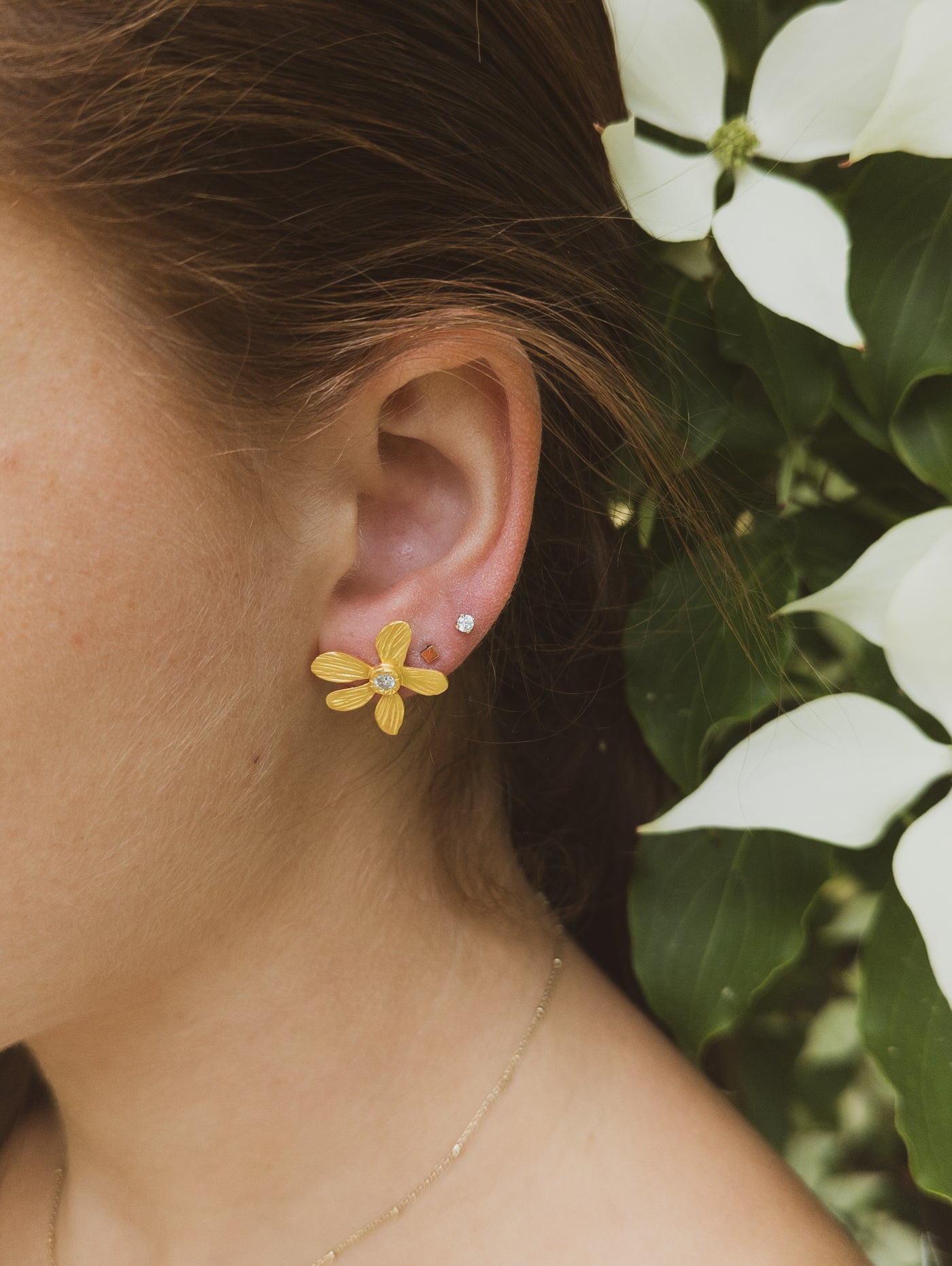 Five Petal Wild Flower Earrings