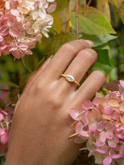 Leaf Marquis Ring