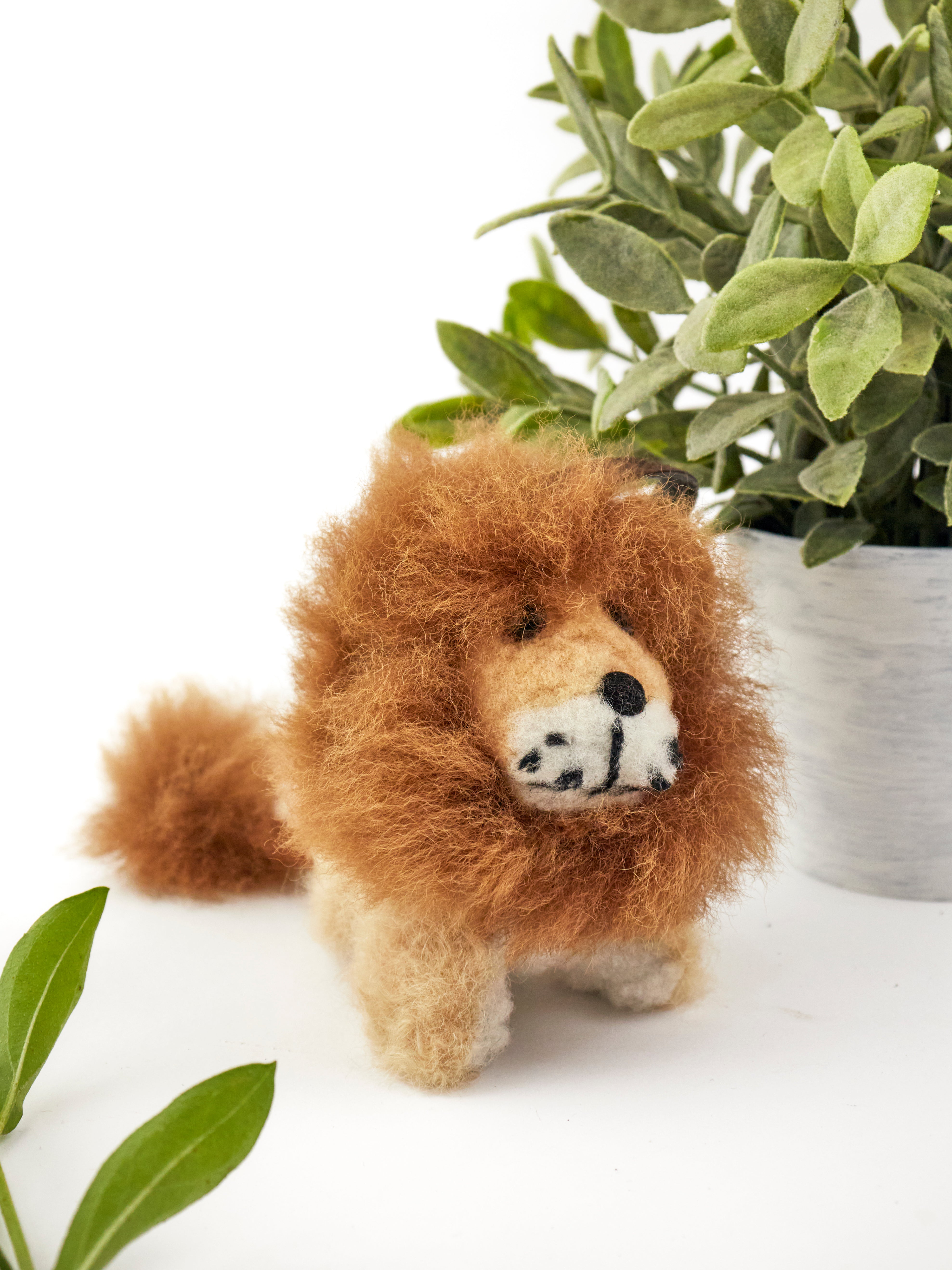 Wuaman Handmade Lion Keychain | Bag Accessory Natural backpack
