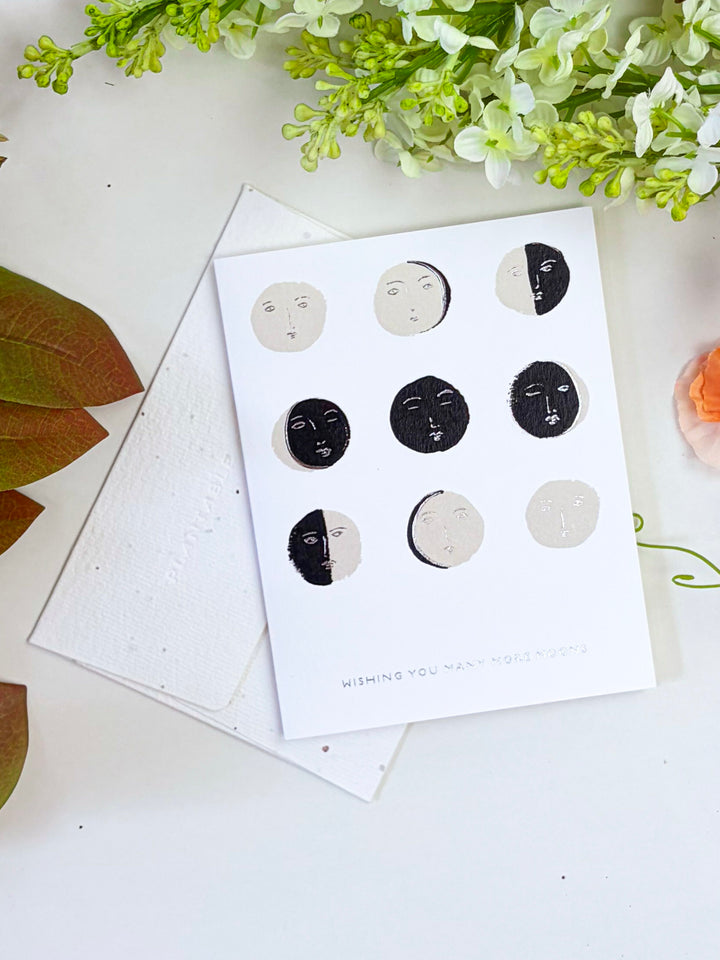 Many Moons - Seeded Birthday Card