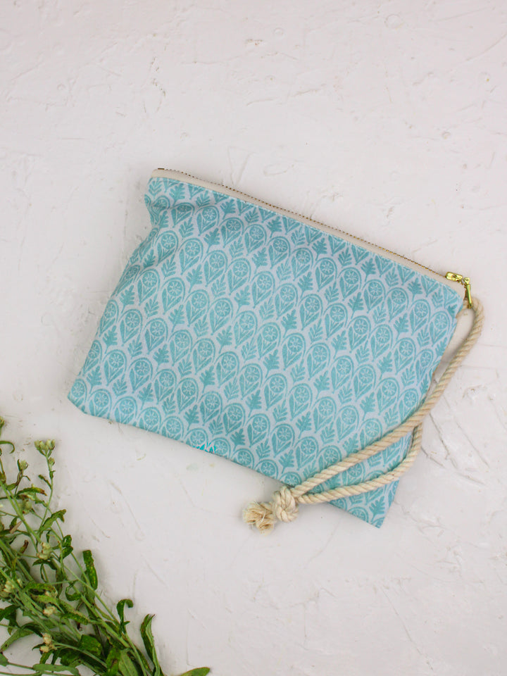 Mint Garden Clutch Purse