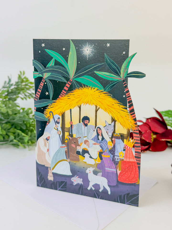Nativity Laser-cut Christmas Card