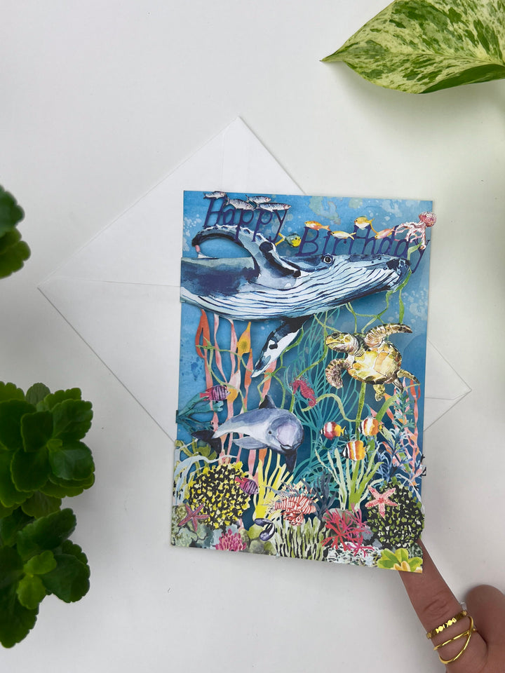 Oceana  Lasercut Birthday Card