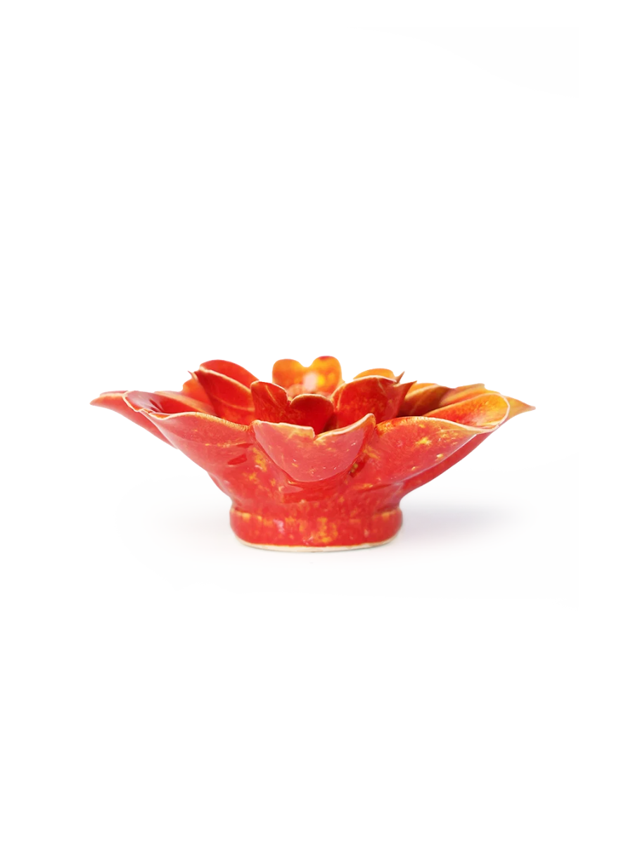 Orange Daisy Ceramic Wall Flower