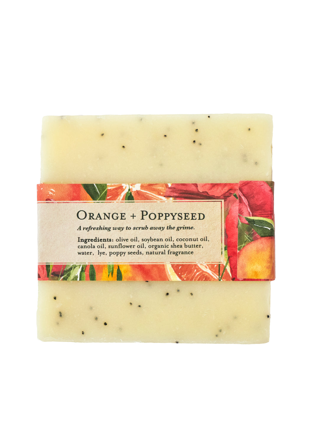 Orange Poppyseed Soap Scrub Bar