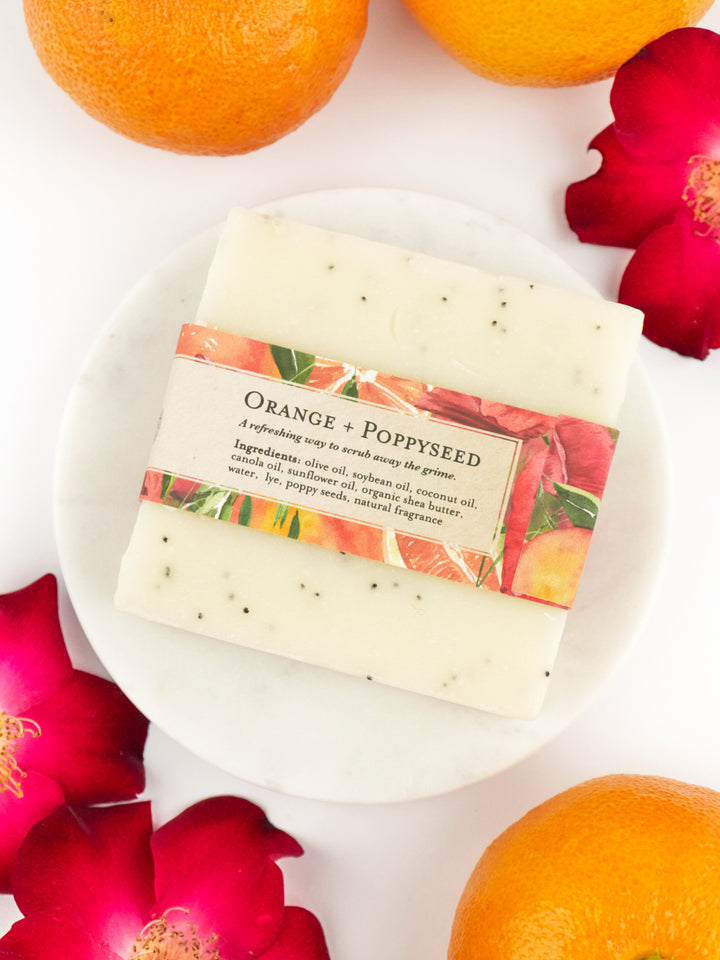 Orange Poppyseed Soap Scrub Bar