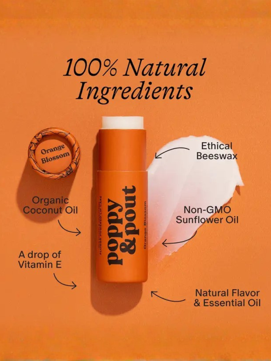 Poppy &amp; Pout Natural Lip Balm – Handmade in the USA