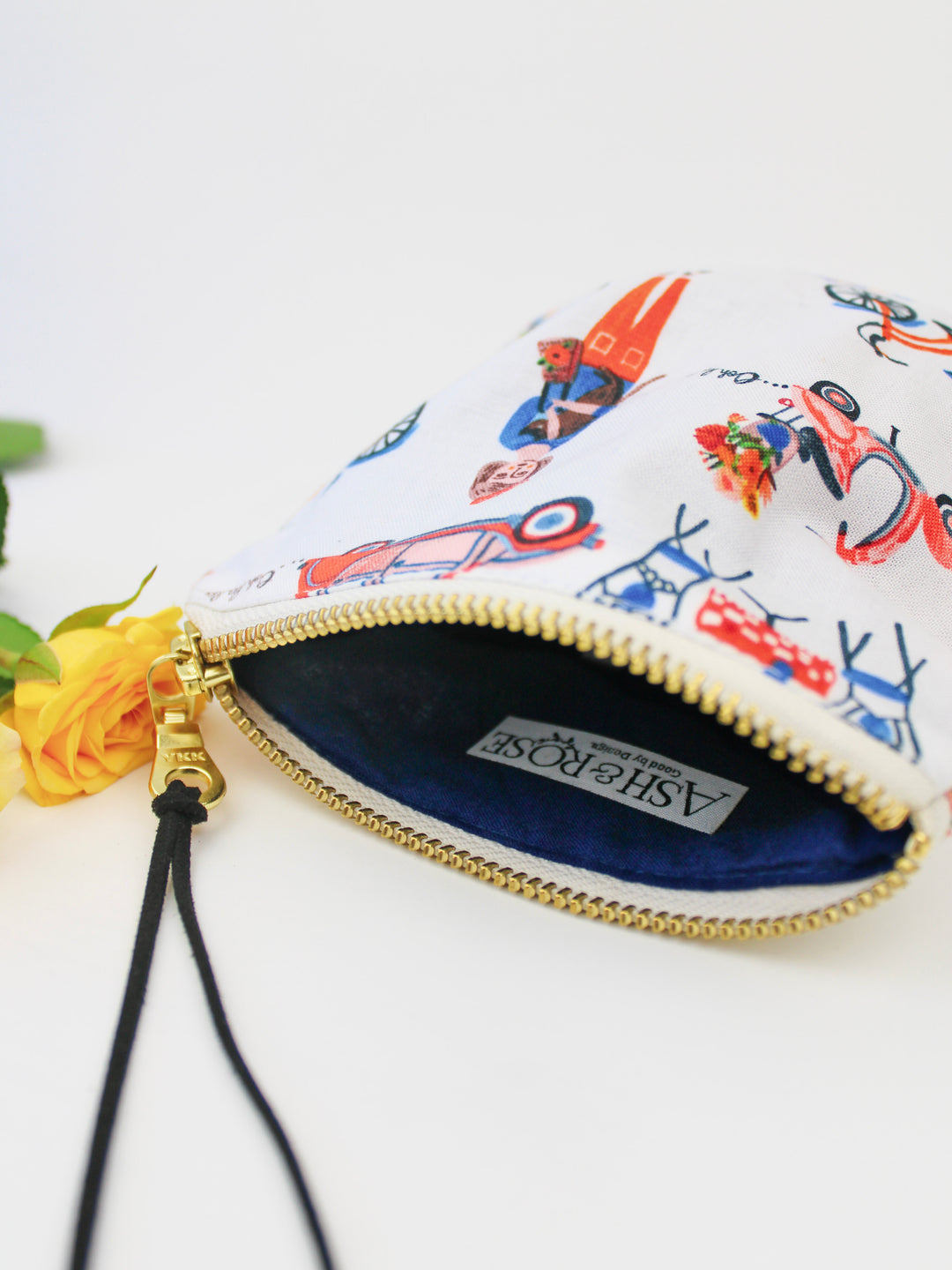 Paris Sidewalk Square Zip Pouch
