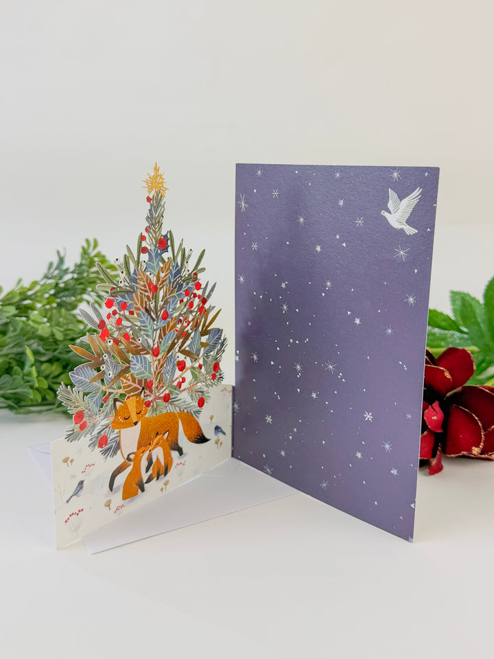 Paw Prints Tree Lasercut Christmas Card