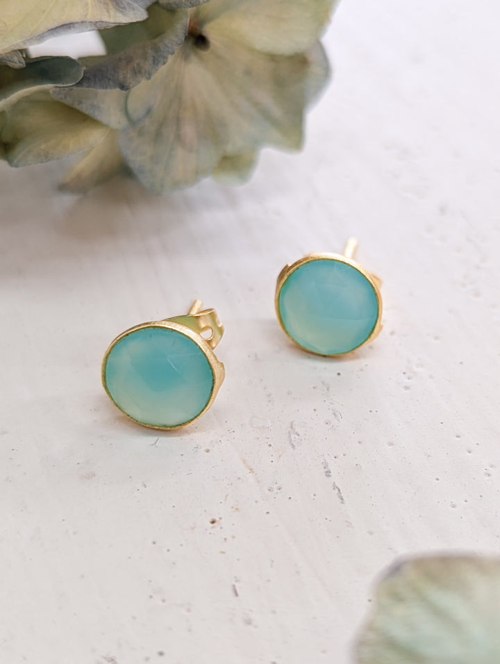 Pebble Stud Earrings - Gold
