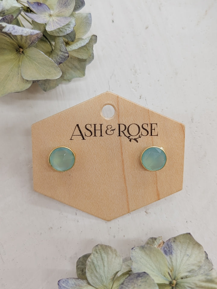 Pebble Stud Earrings - Gold