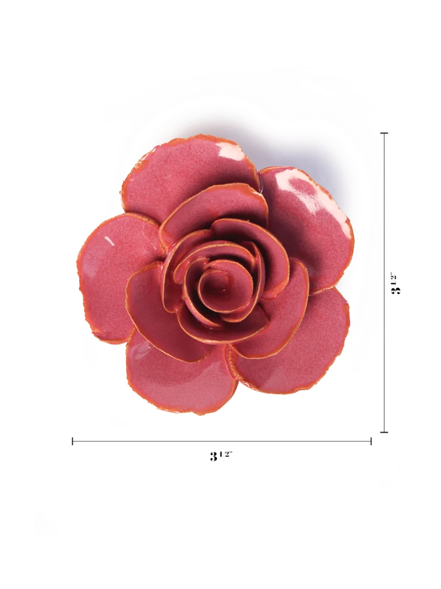 Pink Ranunculus Ceramic Wall Flower
