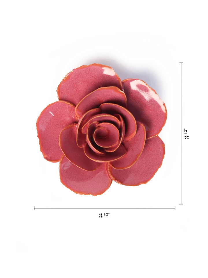 Pink Ranunculus Ceramic Wall Flower