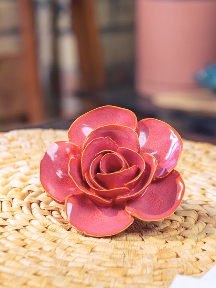 Pink Ranunculus Ceramic Wall Flower