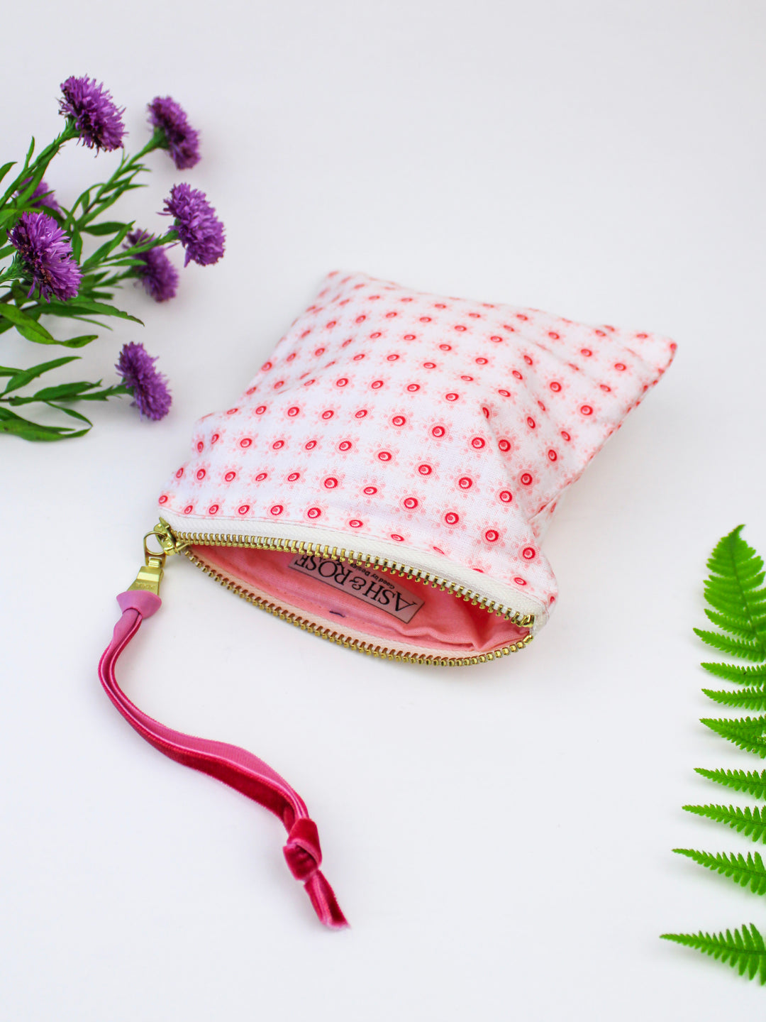 Pink Sunshine Square Zip Pouch