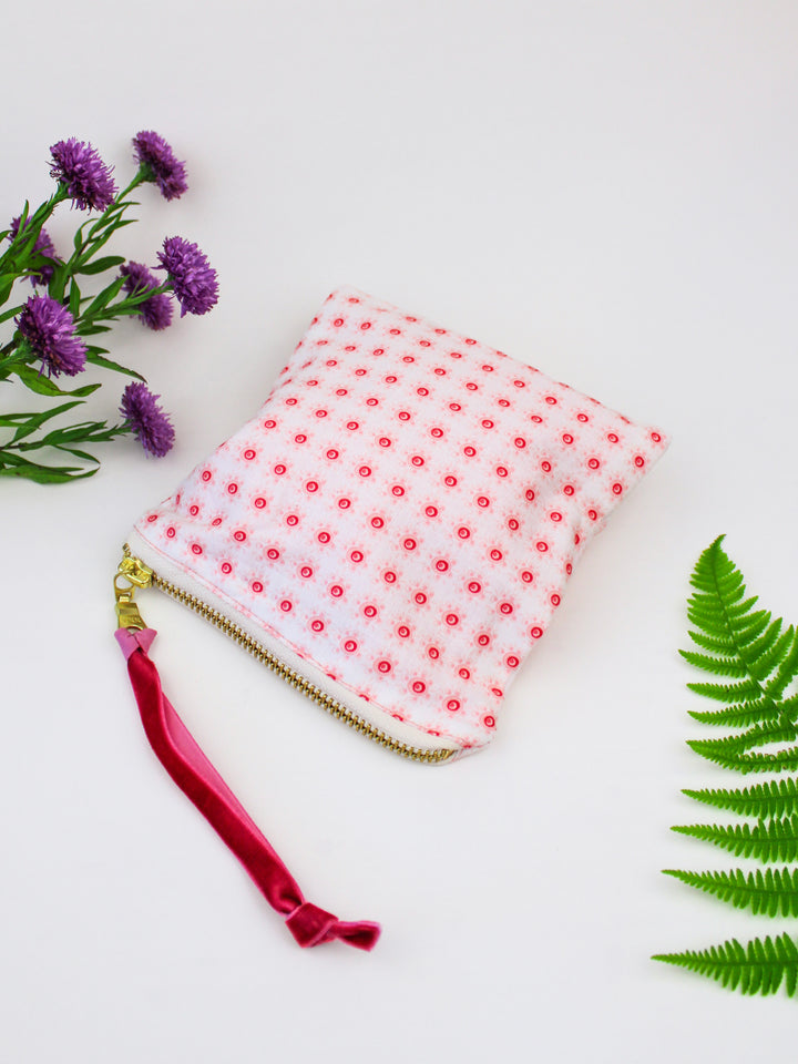 Pink Sunshine Square Zip Pouch