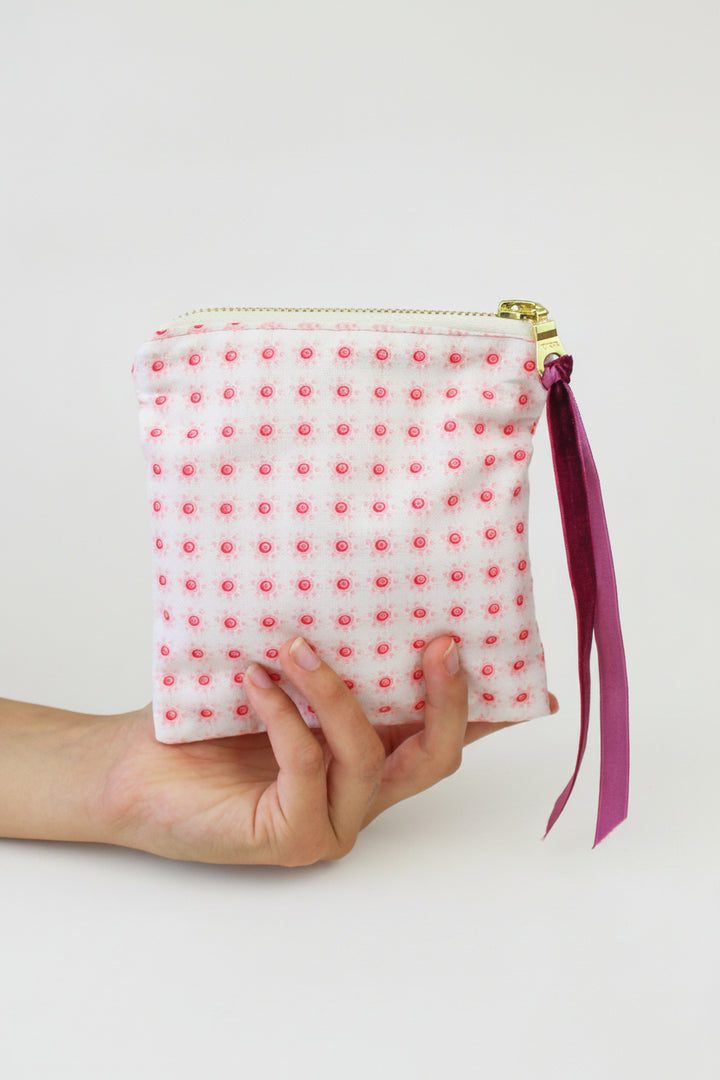 Pink Sunshine Square Zip Pouch