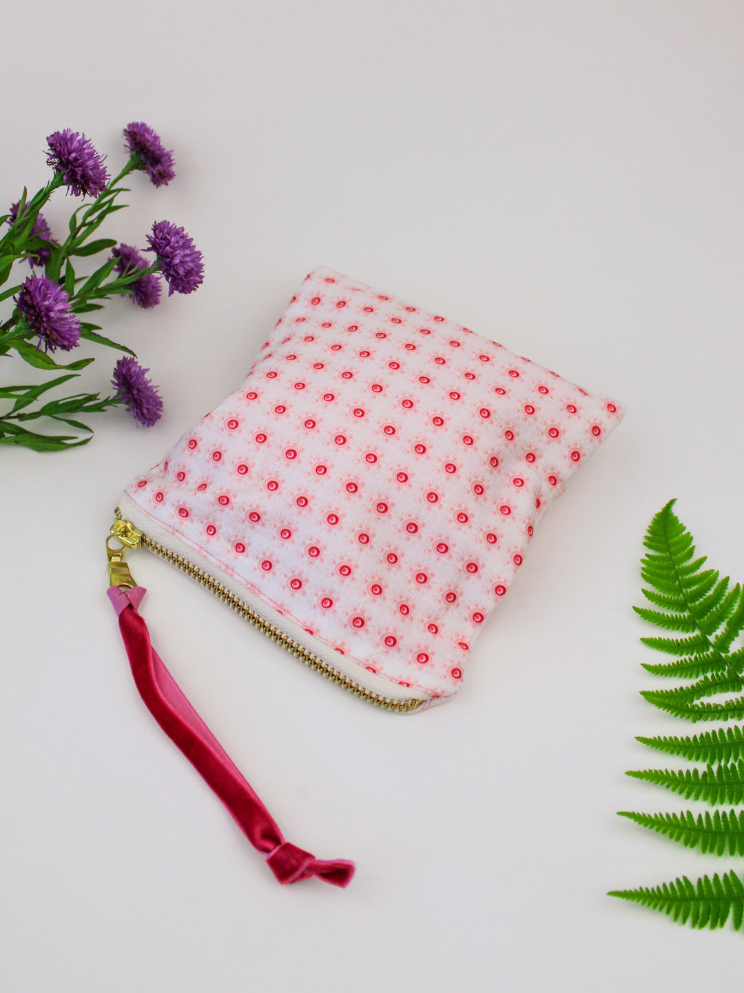 Pink Sunshine Square Zip Pouch