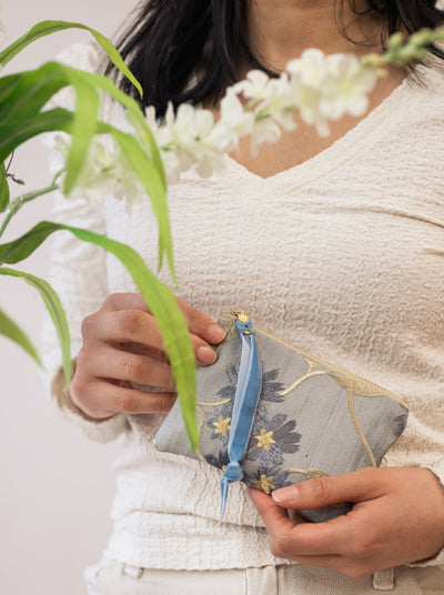 Lois Embroidered Mini Pouch