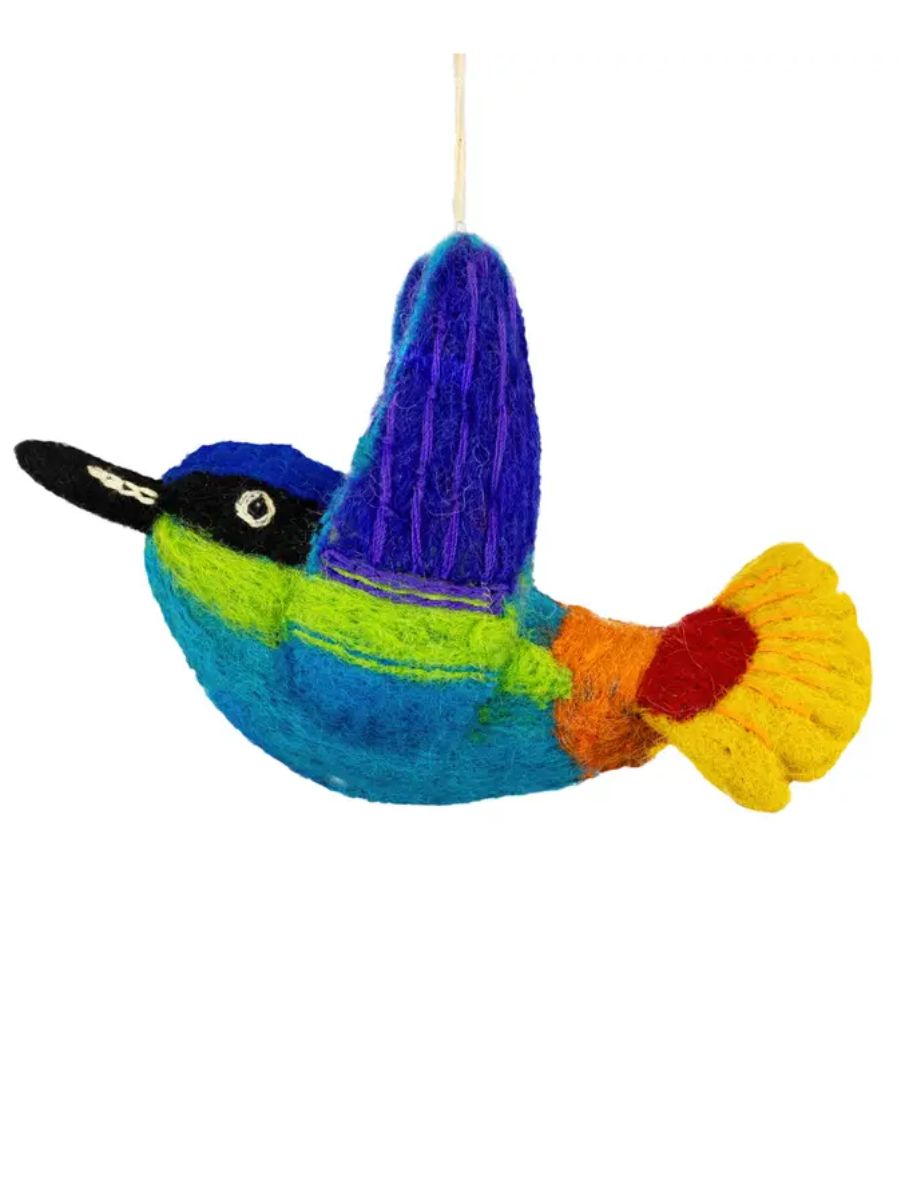 Rainbow Hummingbird Ornament