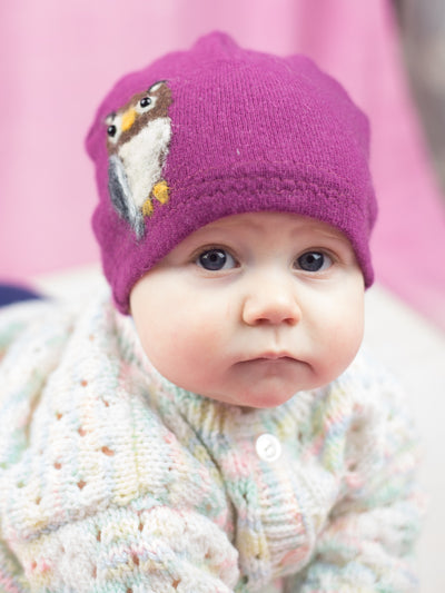 Owl Cashmere Hat - Baby