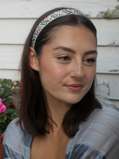 Rosy Outlook Ribbon Headband