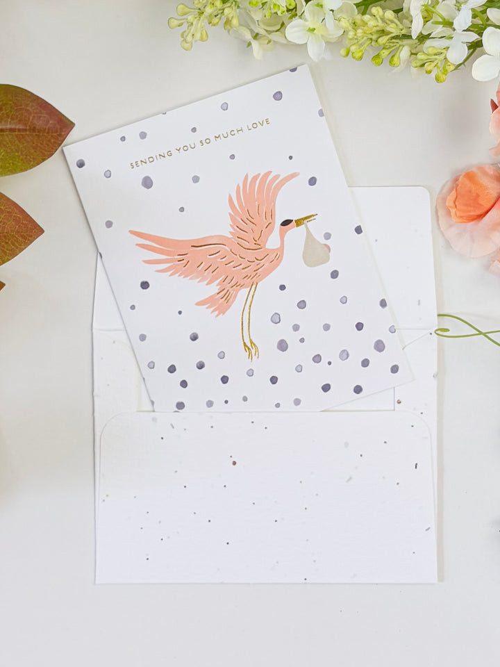 Sending You So Much Love - Seeded Baby Card