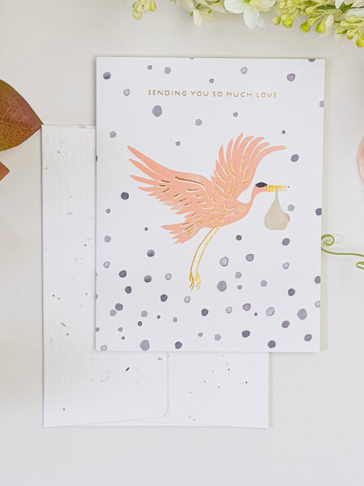 Sending You So Much Love - Seeded Baby Card