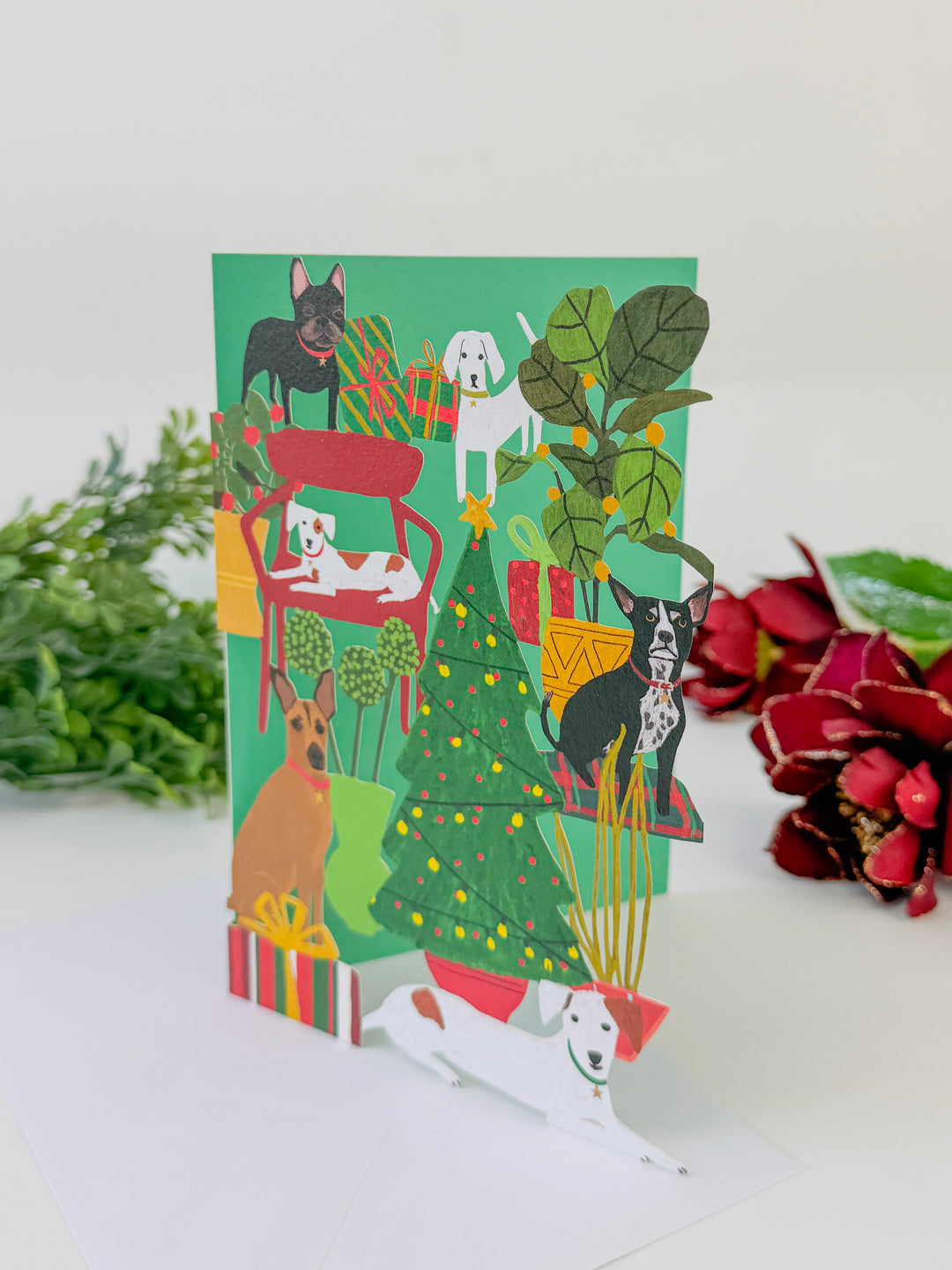 Shaggy Dogs Laser-cut Christmas Card