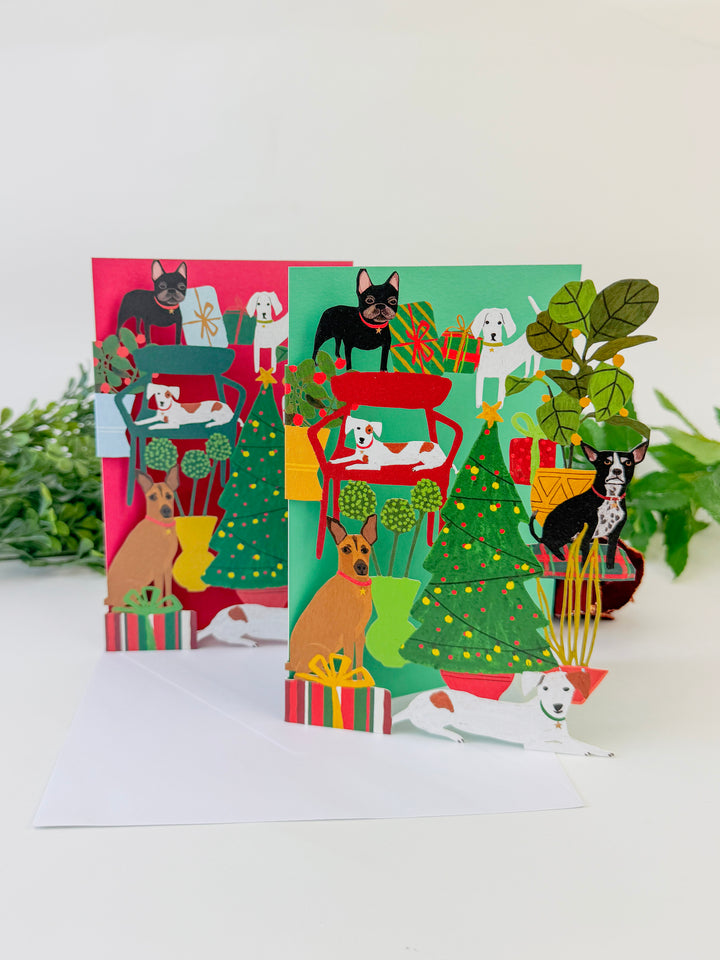 Shaggy Dogs Laser-cut Christmas Card