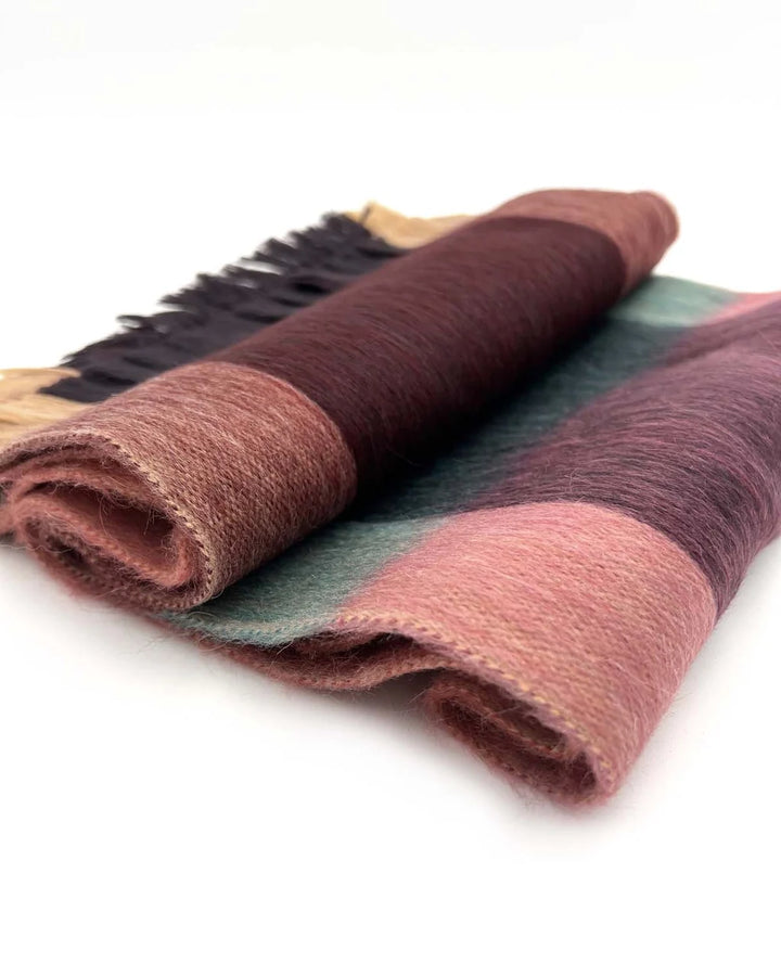 Brushed Alpaca Plaid Scarf