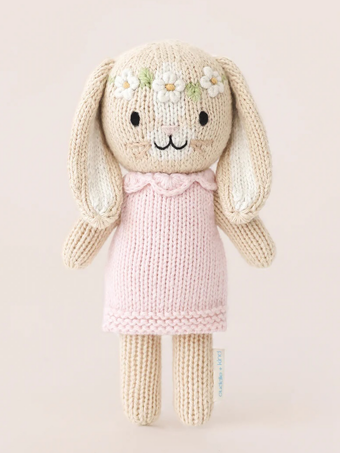 Cuddle + Kind Tiny Hannah the Bunny – Hand Knit Organic Cotton Stuffed Animal