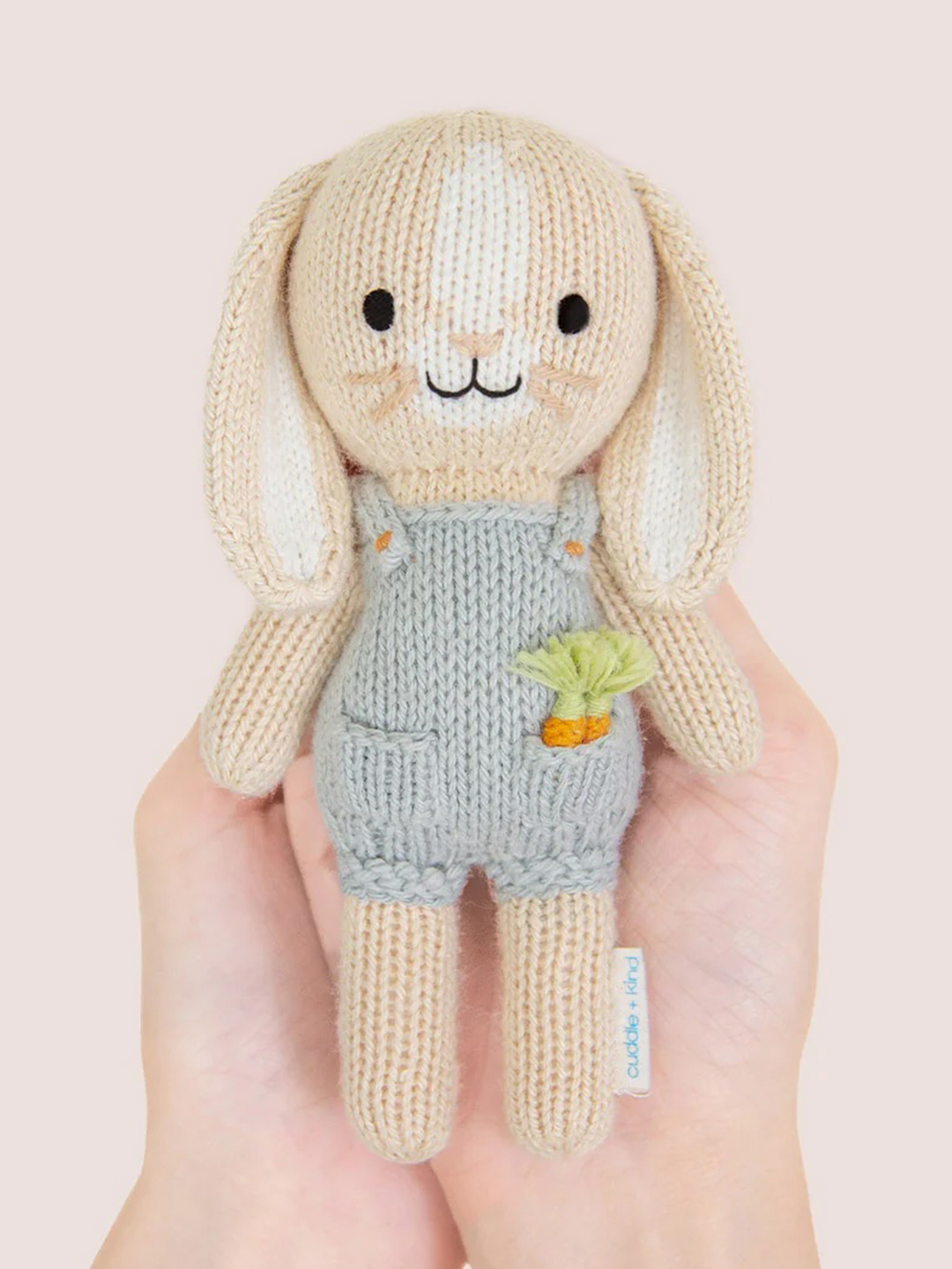 Cuddle + Kind Tiny Henry the Bunny – Hand Knit Organic Cotton Stuffed Animal