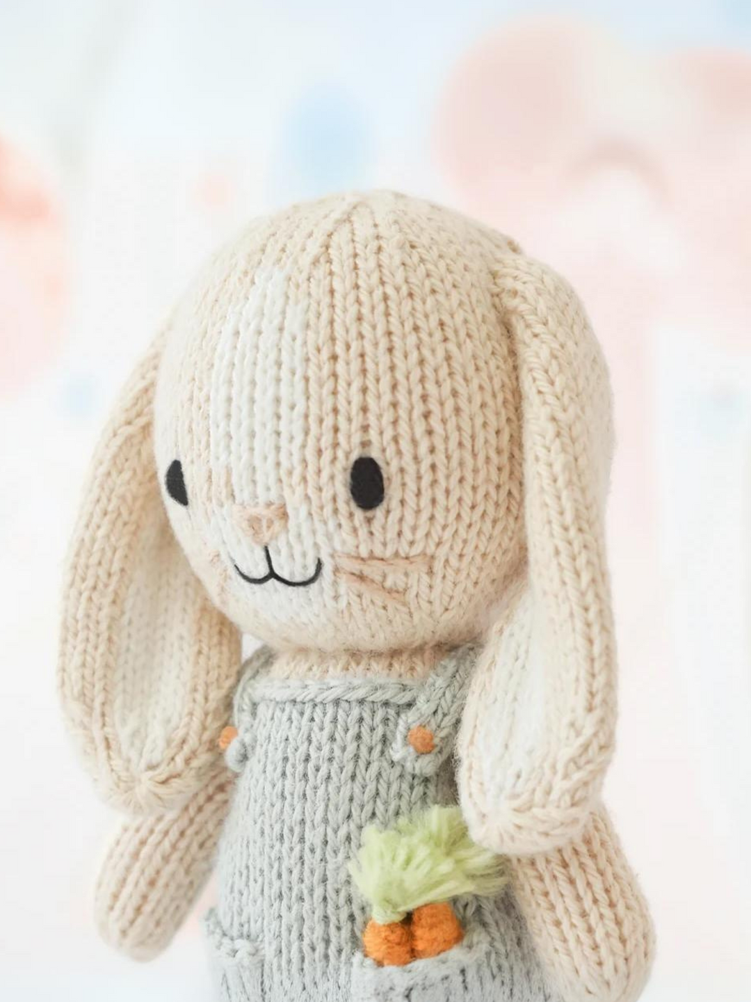 Cuddle + Kind Tiny Henry the Bunny – Hand Knit Organic Cotton Stuffed Animal
