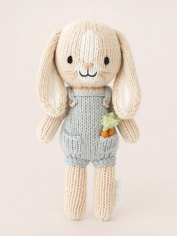Cuddle + Kind Tiny Henry the Bunny – Hand Knit Organic Cotton Stuffed Animal