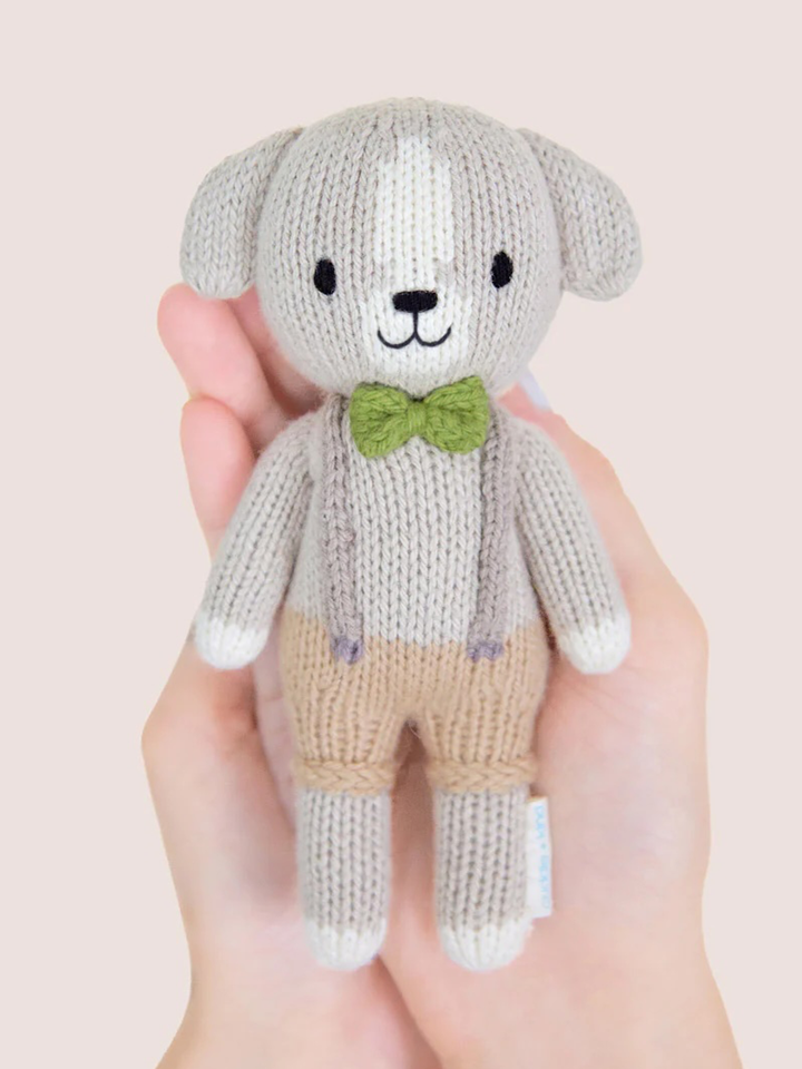 Cuddle + Kind Tiny Noah the Dog – Hand Knit Organic Cotton Stuffed Animal