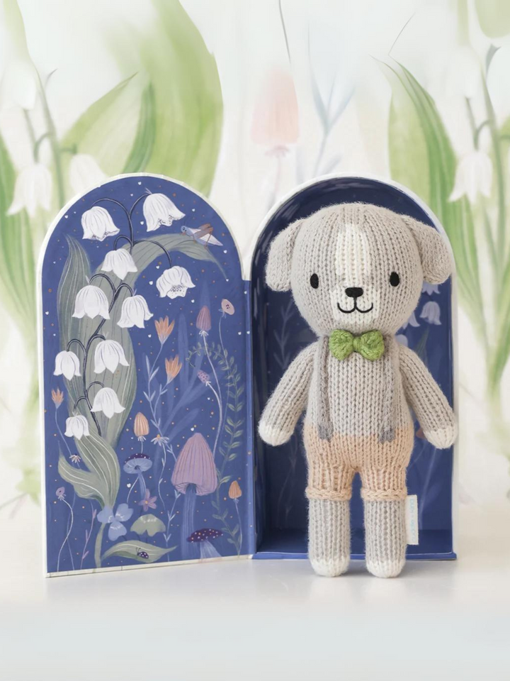Cuddle + Kind Tiny Noah the Dog – Hand Knit Organic Cotton Stuffed Animal