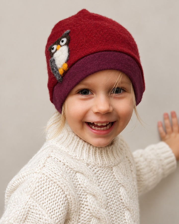 Owl Cashmere Toddler Hat (Ages 1–2)