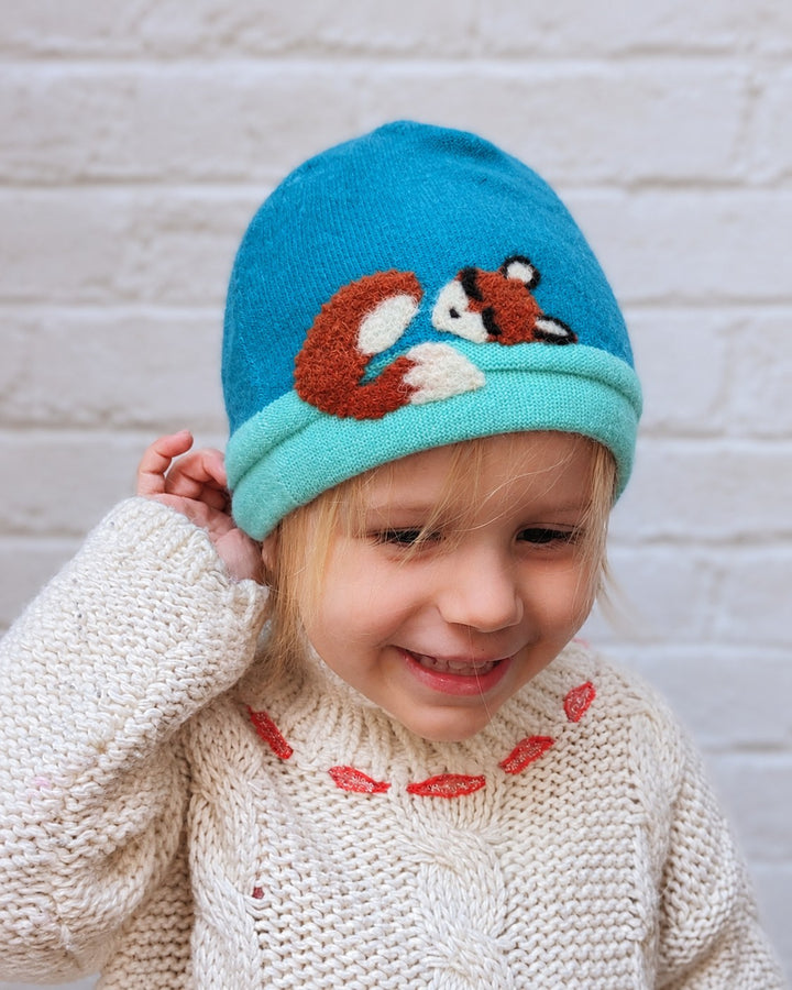 Sleeping Fox Cashmere Hat - Toddler