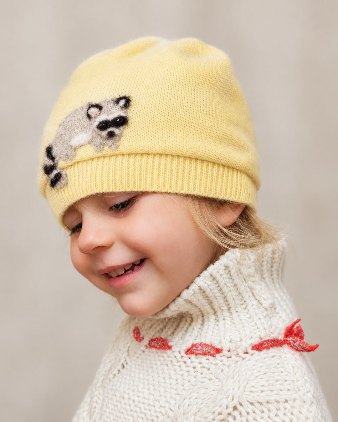 Raccoon Cashmere Hat - Toddler