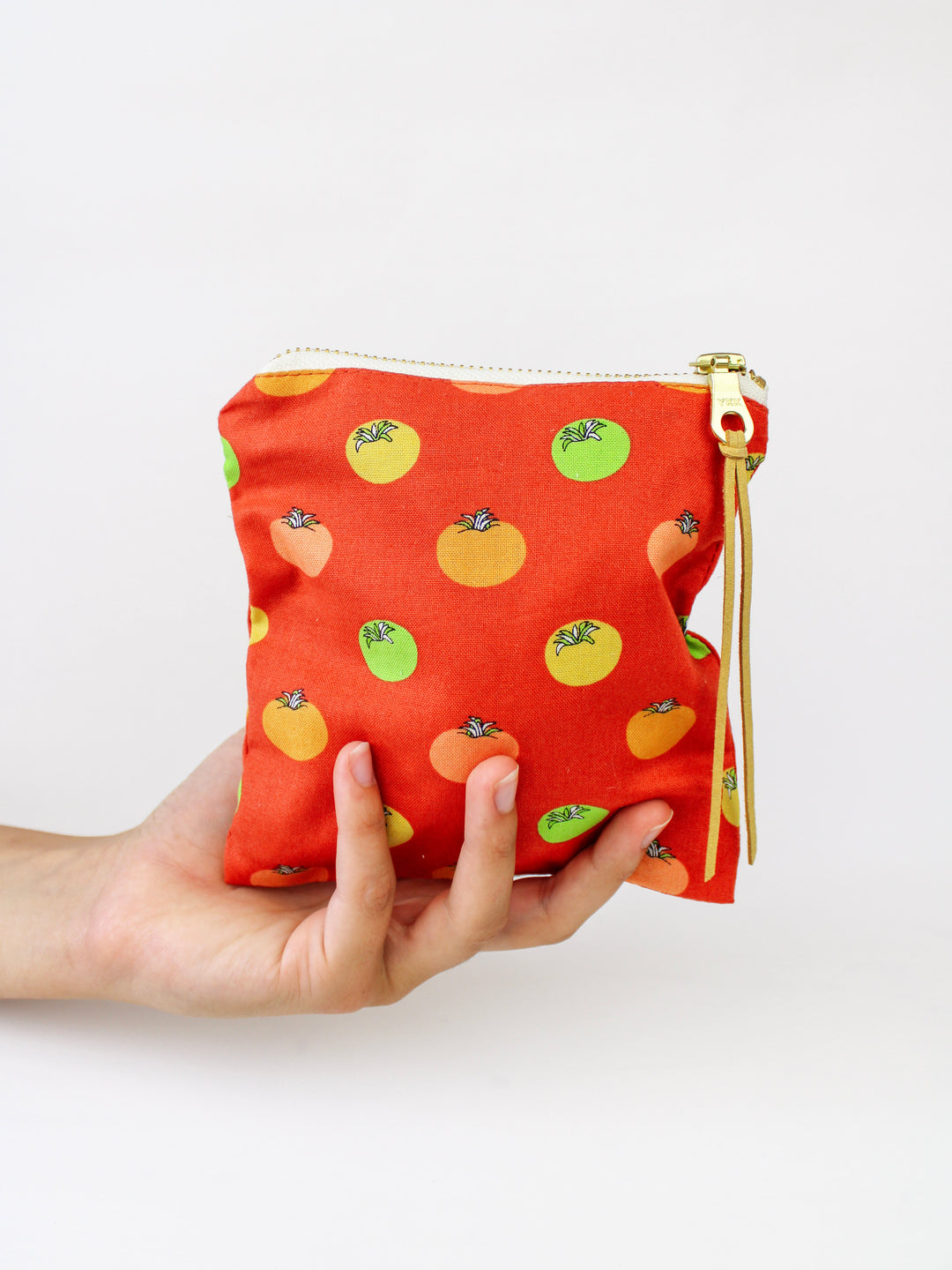 Tomato Square Zip Pouch