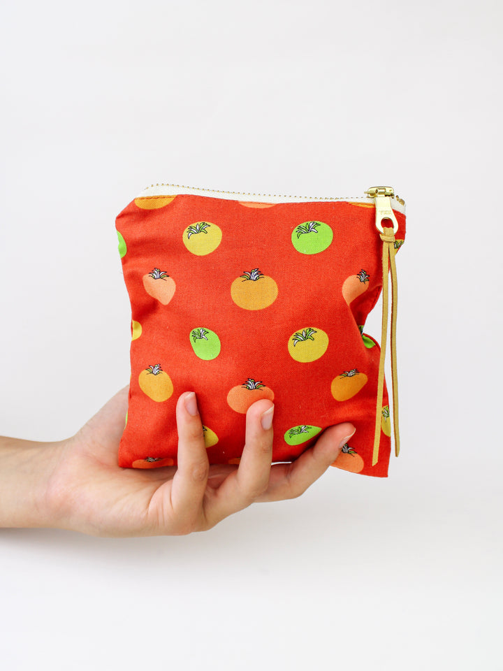 Tomato Square Zip Pouch