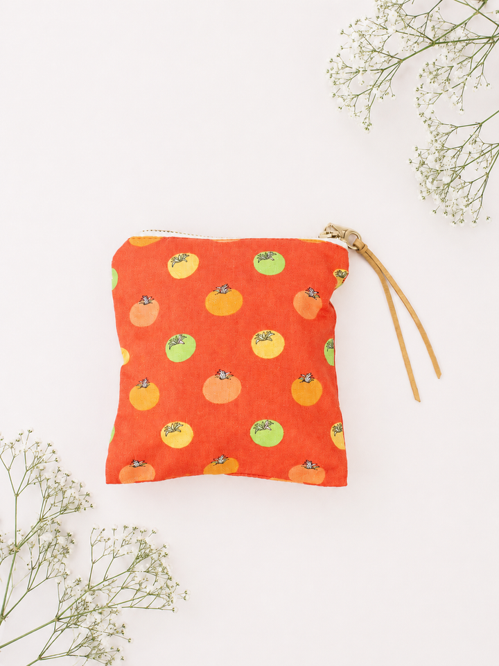 Tomato Square Zip Pouch