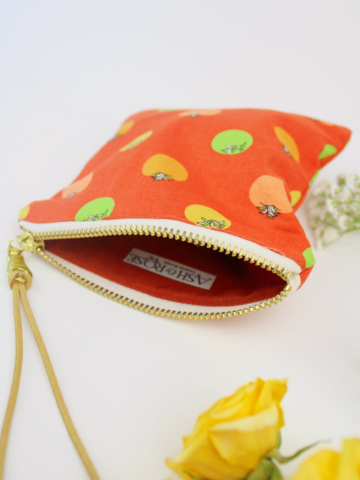 Tomato Square Zip Pouch