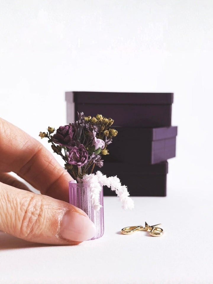 Purple Mini Bouquet Gift Set