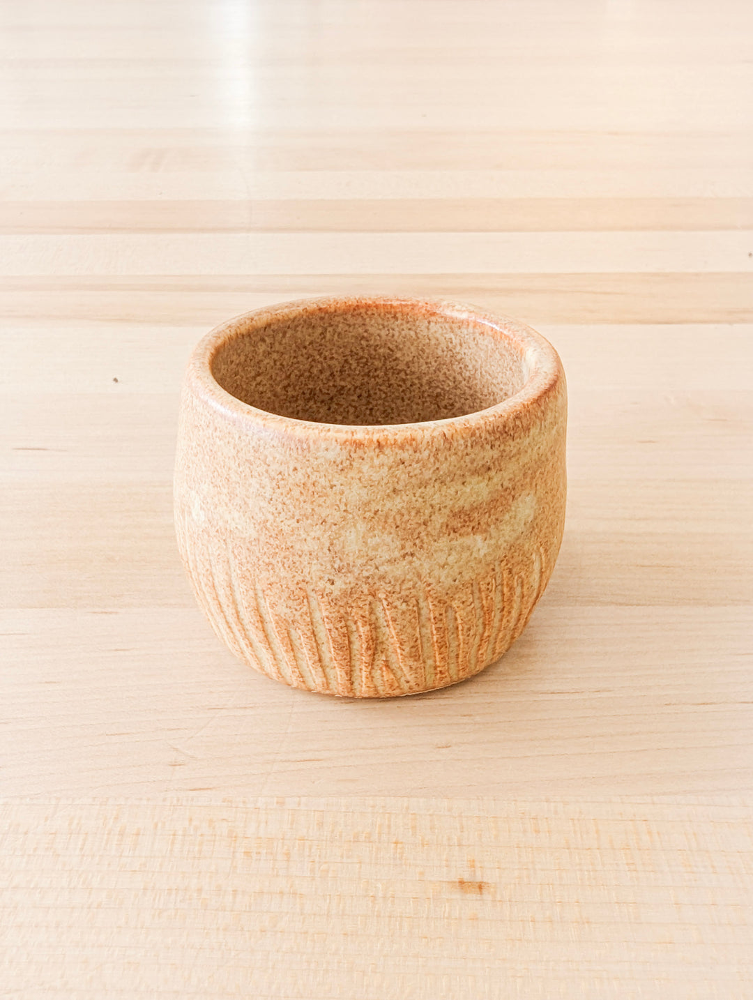 Handmade mini ceramic pot in Nutmeg glaze, 2 x 2.25 inches, by Ash &amp; Rose